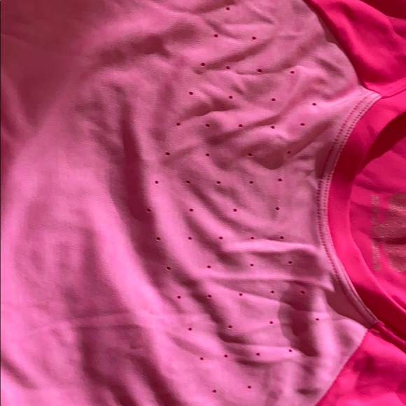 This is a hot pink semi-fitted shirt! - Picture 3 of 3